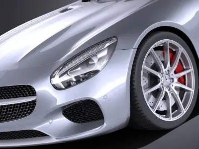 Mercedes-Benz AMG GT 2016 VRAY 3D model