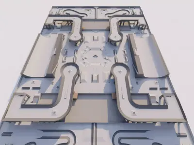 Skatepark-Skate Park PACK 3D model