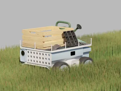 Futuristic Garden Robot 3D model