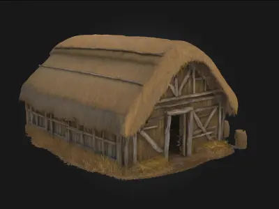 Thatched Cottage  Cozy Charm of Countryside Living 3D model