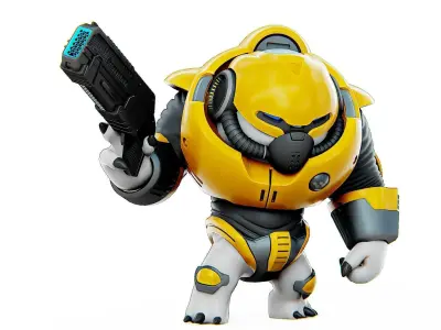 ALIEN TROOPER 6-V Rigged for Unreal Engine - Unity - MIXAMO 3D model