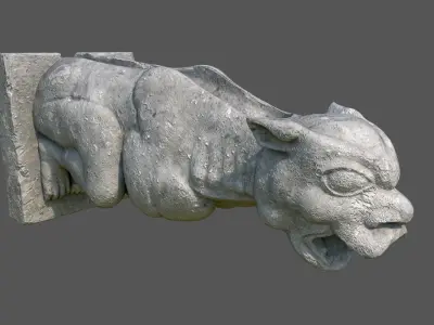 Gargoyle02 Low-poly 3D model