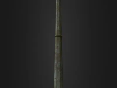 Old Worn Streetlight 03 Low-poly 3D model