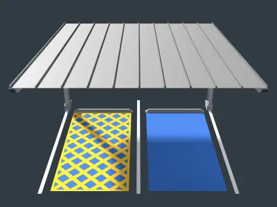 Carport for disabled 25U12 3D model