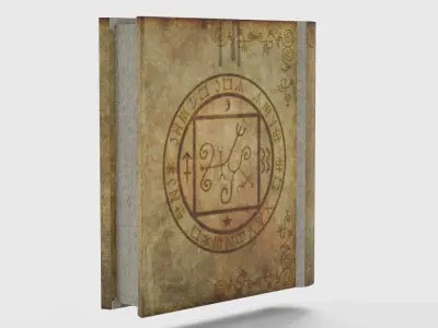 A Simple Magic Book Low-poly 3D model