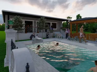 villa modern  3D model