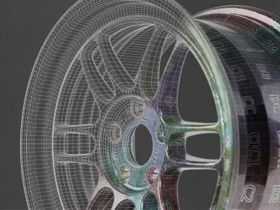 Enkei RPF1 Wheel 17in 3D model