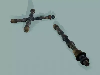 3D Scan Camshaft Low-poly 3D model