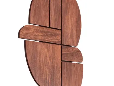 Wood Wall Decor Collection 05 3D model