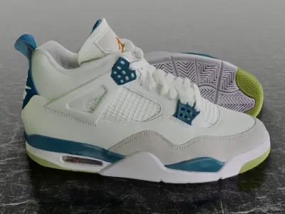 NIKE JORDAN 4 RETRO SB 3D SHOES - BLUE Low-poly 3D model