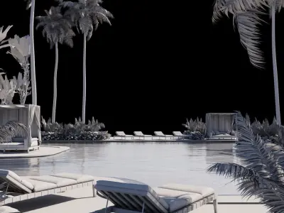 Pool Side 3D model