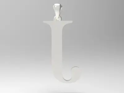 Alphabet Latin J 3D print model