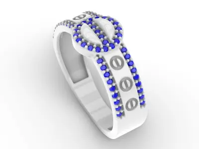 Jewelry Diamond Ring Model RG84 Free 3D print model