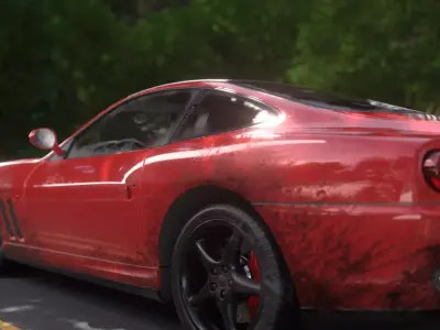 1996 Red Ferrari 550 Cinema 4D Octane Rendering 3D model