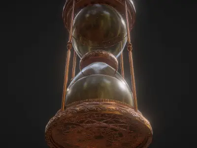Medieval Hourglass Low-poly 3D model