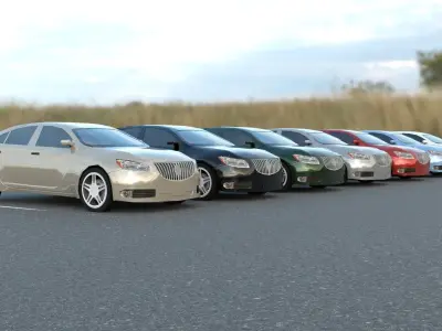 R3DP AMERICAN CARS LOW-POLY PBR COLLECTION - 70 Total Vehicles Low-poly 3D model