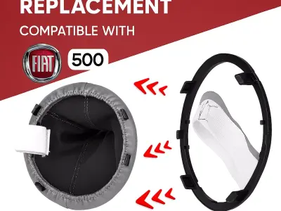 For Fiat 500 Gear Stick Lever Gaiter Boot Retaining Ring Lugs 3D print model
