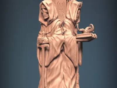 Dark Cultists of Zinn Candle Holder 3D Printable Sculpt 3D print model