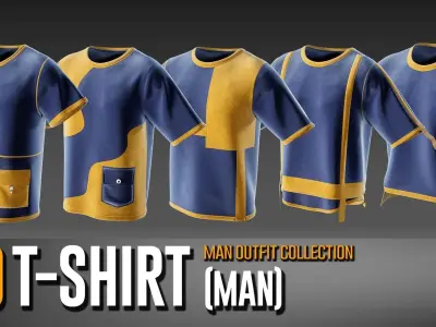 30 Man T-Shirt Collection- VOL 07 3D model
