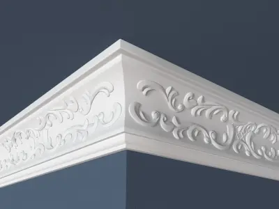 Decorative Crown Molding 3D model 15