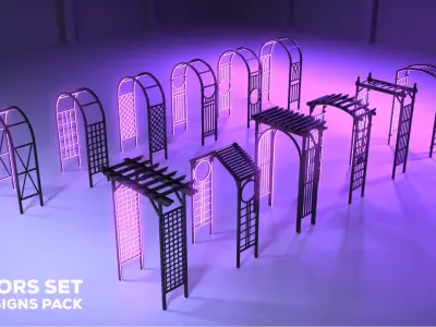 Arbors Set - 12 Designs Pack 3D model