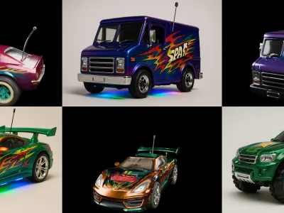 Controled Car bundle 16 pack 42 glb 3D model