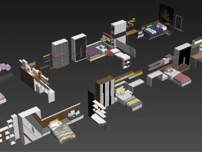 Childroom 3D Furniture Library  3D model