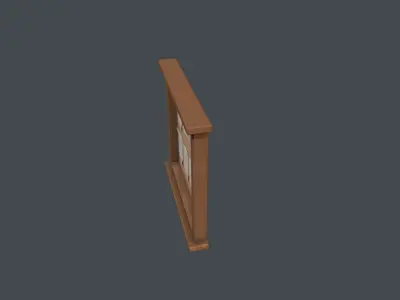 Notice Board - Corkboard Low-poly 3D model
