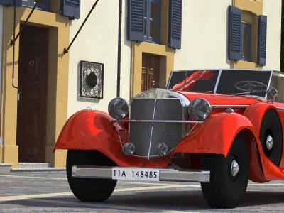 WII K770 Mercedes Benz Car Low-poly 3D model