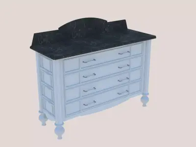 Dresser Classic Free low-poly 3D model