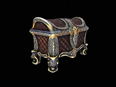 vintage chest luxurious 3D model