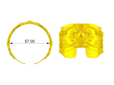 Cuff Bangle design 3D print model