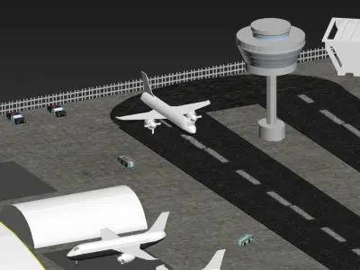 airport airplane 3D model
