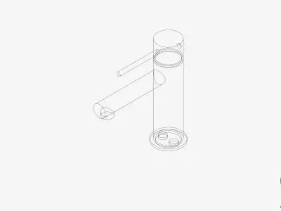 Basin Mixer - Luxury - Sleek Low-poly 3D model