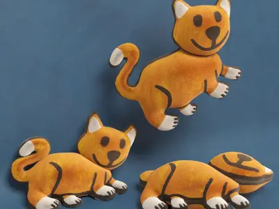 kids cat mouse Free 3D model