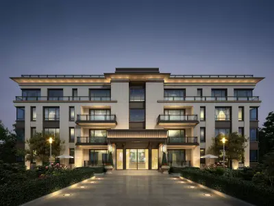 3D model of 2022 luxury fashion villa exterior 82 3D model