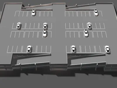 Parking garage building 25-17 3D model