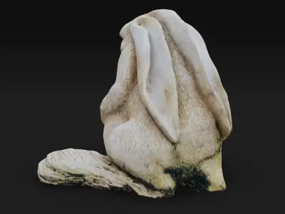 Hare Rabbit Statue Photoscan Low-poly 3D model