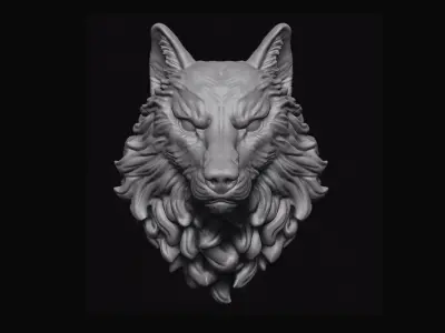 Wolf Head 3D print model