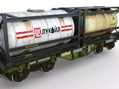 railway tank hitch 3D model