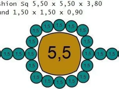 Halo Cushion Cut Engagement Ring  3D print model