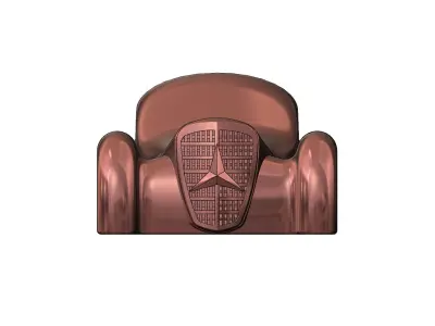 Mercedes grille Bugatti Atlantic Coupe 57sc sculpture 3D print model