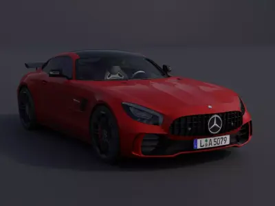 Mercedes-Benz AMG GTR Low-poly 3D model