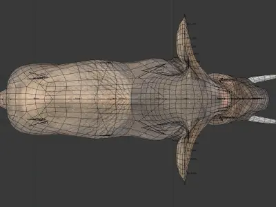 Elephant with tusks Low-poly 3D model shop