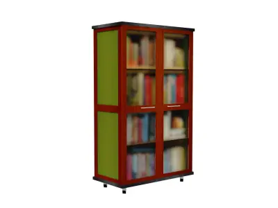 bookshelf cartoon 3D model