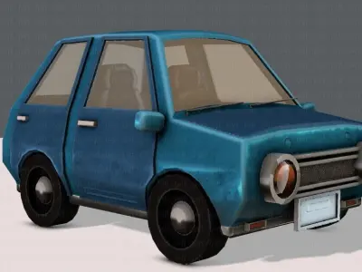 Cartoon Car V01 Low-poly 3D model