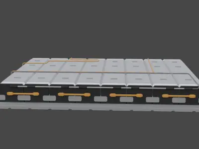 EV Battery Low-poly 3D model
