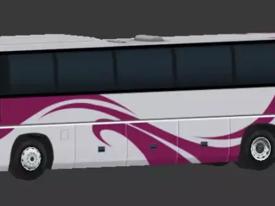 Luxury Bus Low-poly 3D model