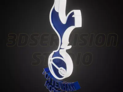 Tottenham Hotspur logo - Cinematic - 3D print 3D model
