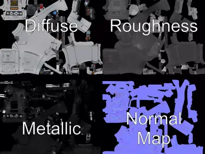 Advanced Industrial Control Unit model pack Low-poly 3D model